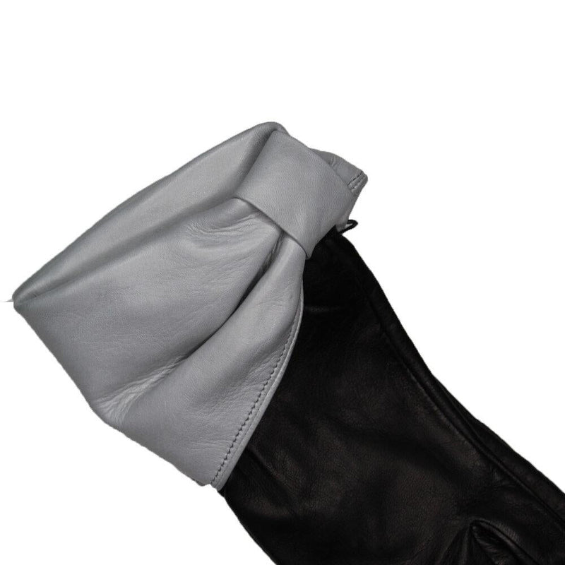 Gants Femme Cuir Contrasté Doublé Soie-Julie
