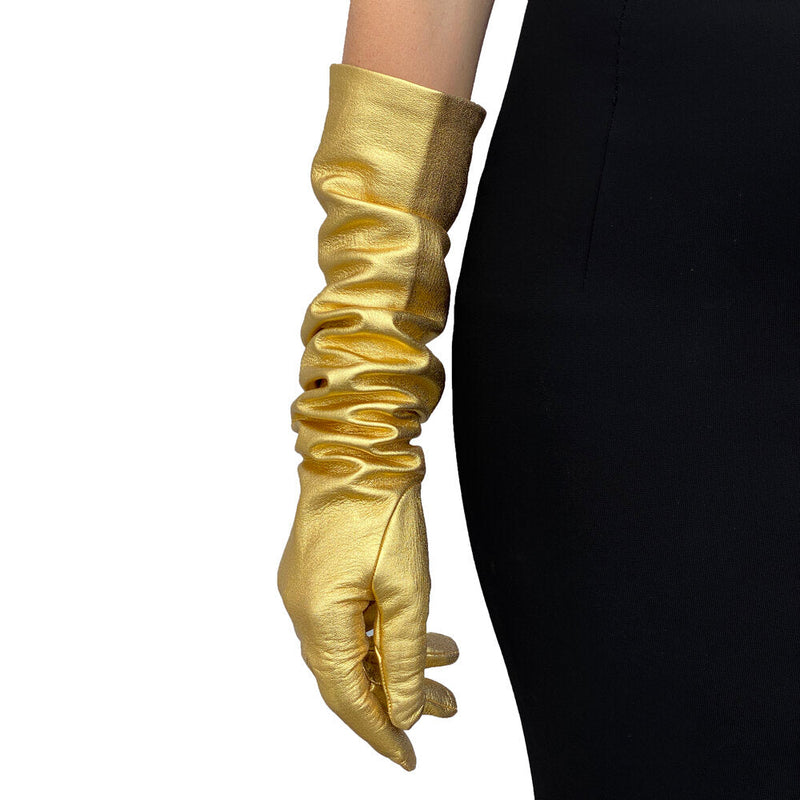 Gants d'opéra pour femmes - Montserrat Metallic 16bt
