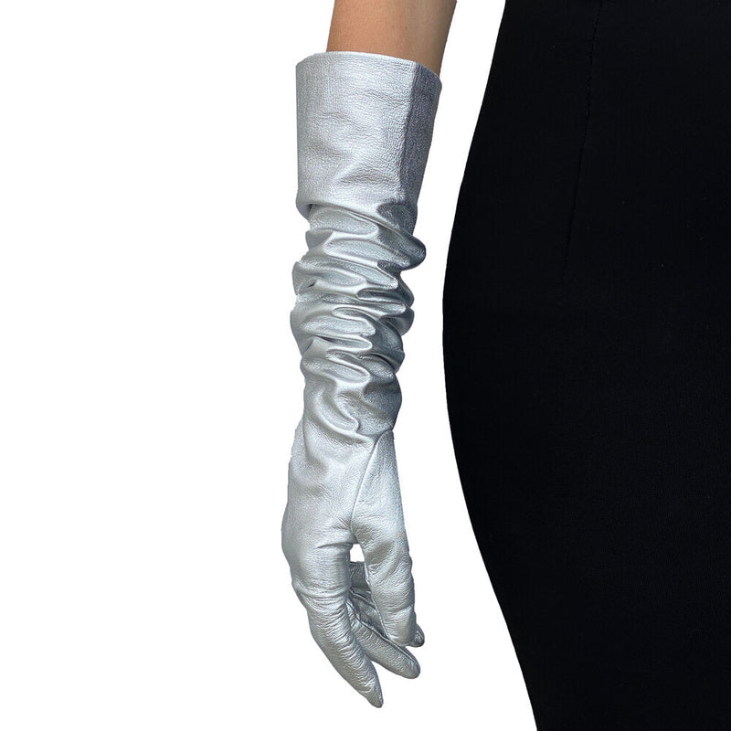 Gants d'opéra pour femmes - Montserrat Metallic 16bt