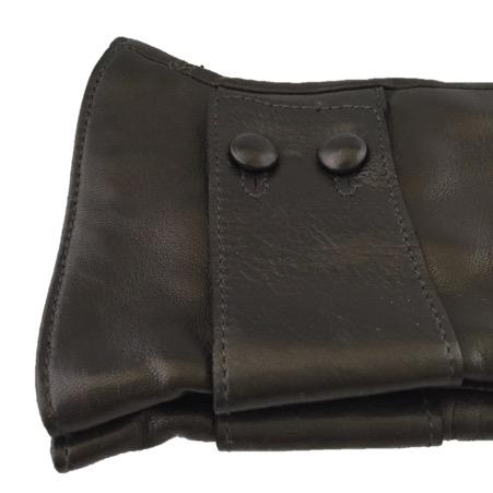 Gants Femme Cuir Doublé Cachemire Avec Bracelet Boutons.-Belle