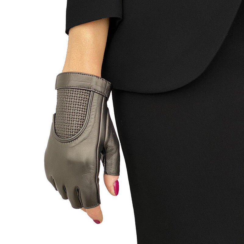 Gants de conduite en cuir sans doigts pour femmes - Rachel Weave