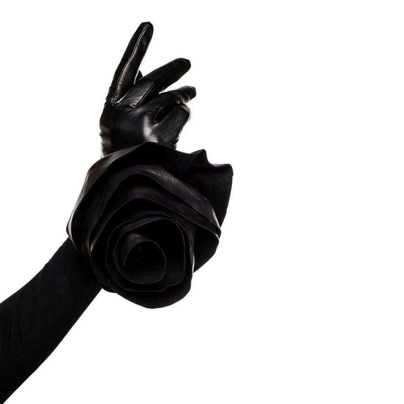 Gants en cuir de luxe doublés de soie pour femmes - Rose pivoine