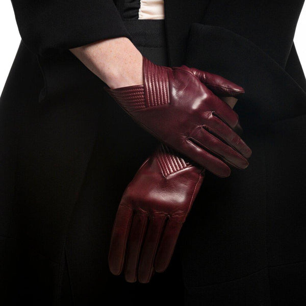 Gants en cuir de luxe doublés de soie pour femme - Caroline