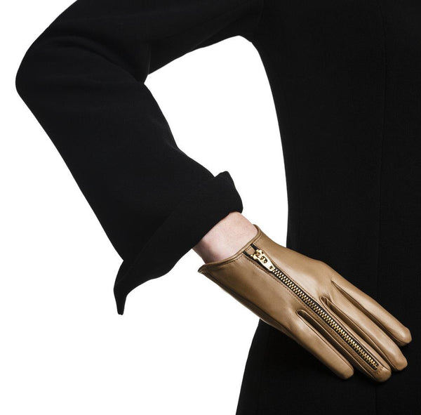 Gants femme en cuir d'agneau doublés soie - Jacqueline