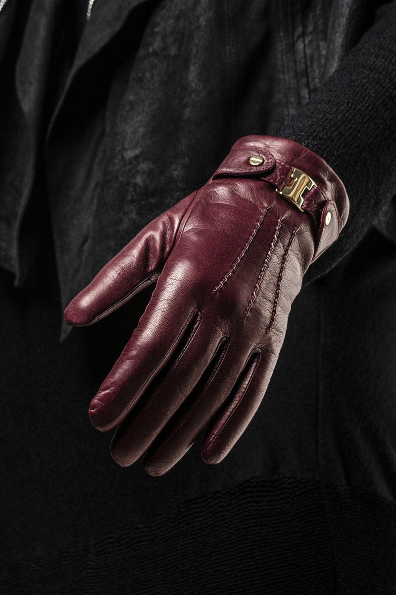 Gants femme en cuir d'agneau doublé cachemire - Bronte 2