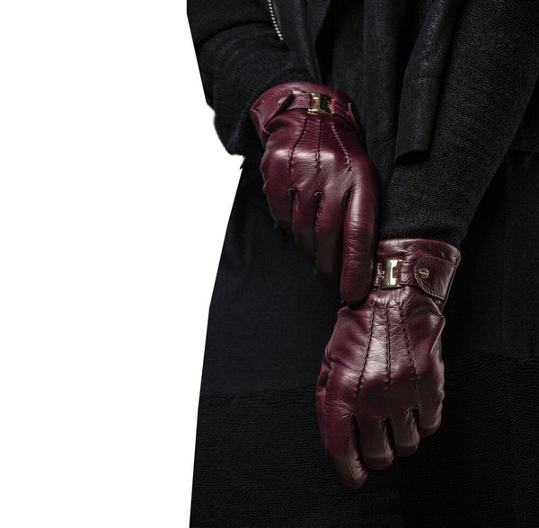 Gants femme en cuir d'agneau doublé cachemire - Bronte 2