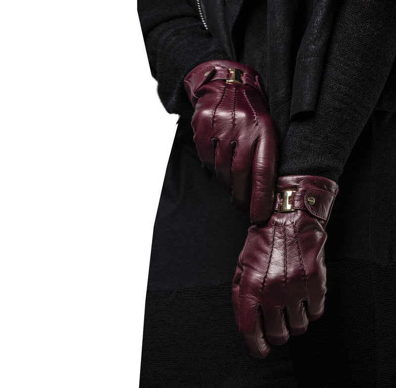 Gants femme en cuir d'agneau doublé cachemire - Bronte 2