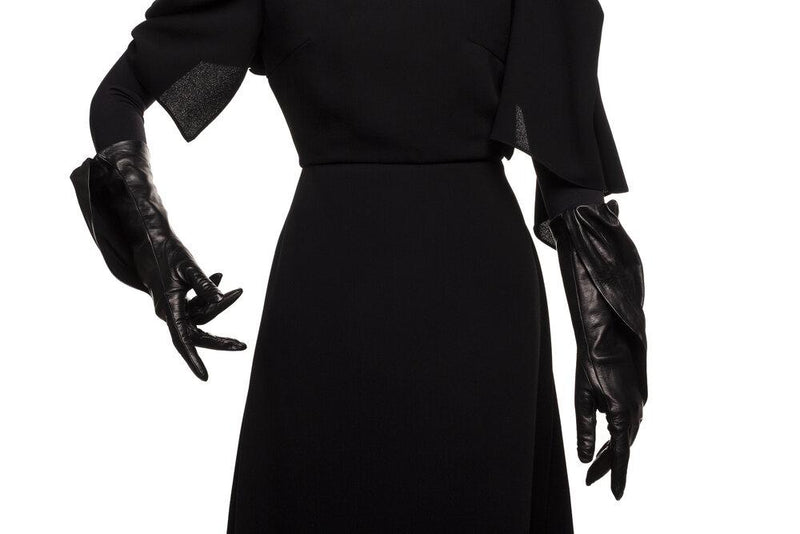 Gants d'opéra longs en cuir pour femme - Suzanne
