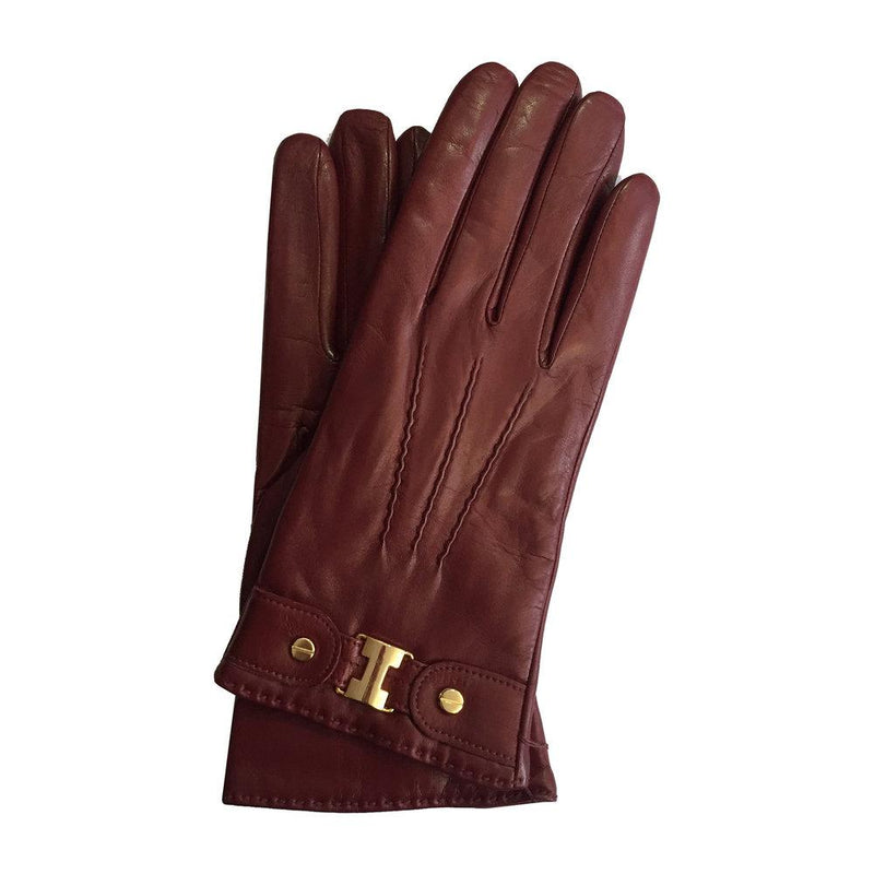 Gants femme en cuir d'agneau doublé cachemire - Bronte 2