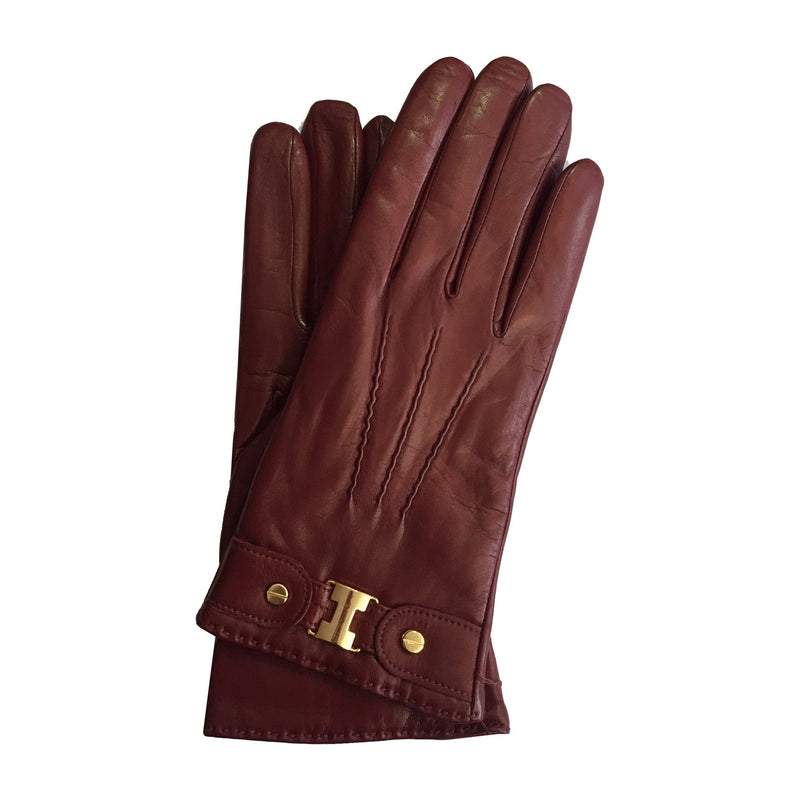 Gants femme en cuir d'agneau doublé cachemire - Bronte 2
