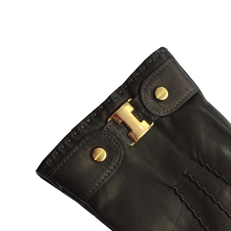 Gants femme en cuir d'agneau doublé cachemire - Bronte 2