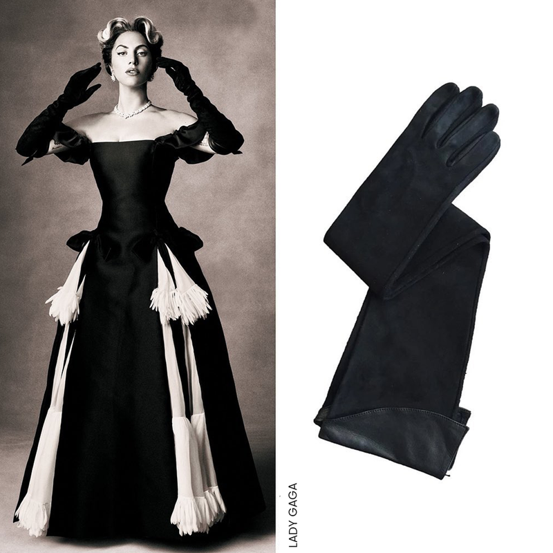 Gants en cuir d'opéra sans doigts pour femmes. -Fergie 16BT