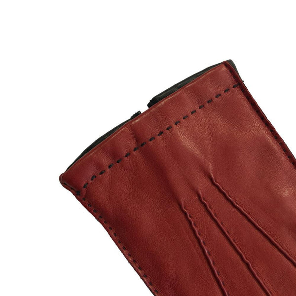 Gants en cuir bicolores doublés de cachemire pour hommes - Ruddock