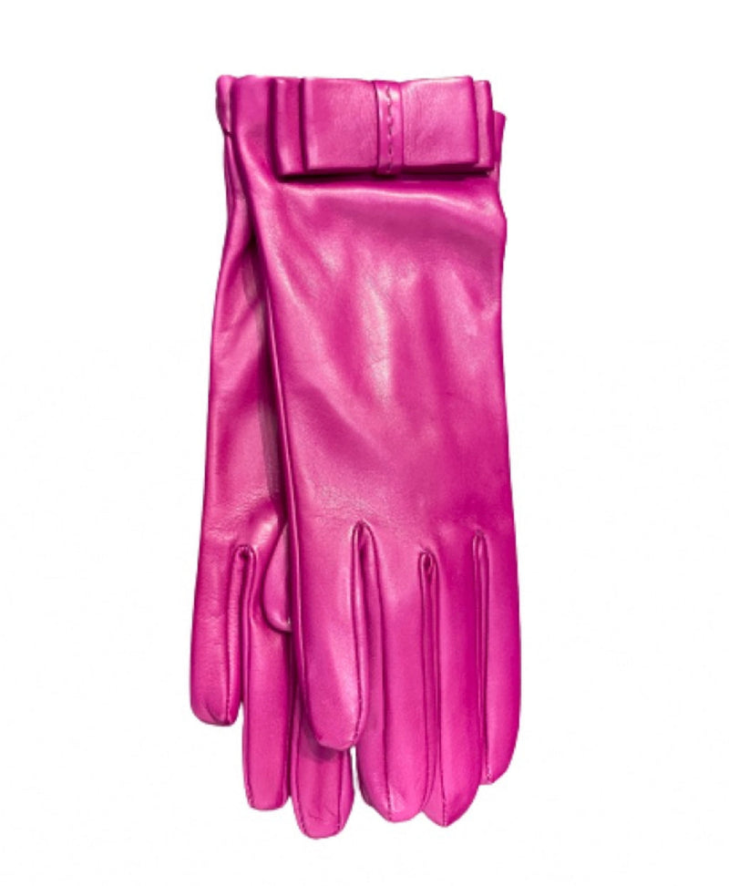 Gants Femme Classiques En Cuir Nappa Avec Nœud Aplati Minnie Nœud Plat