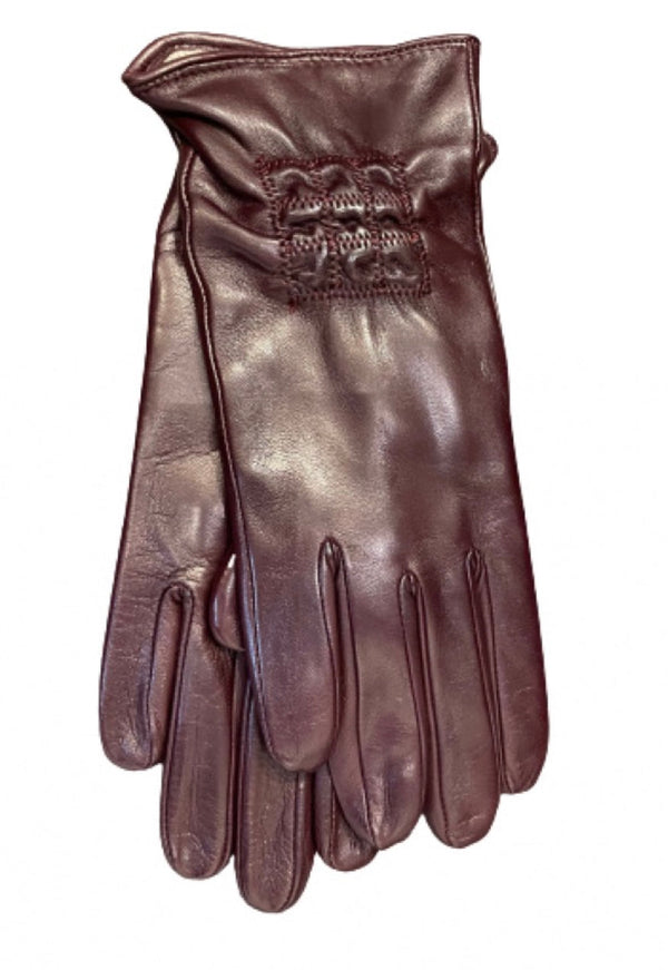 Gants en cuir matelassés doublés cachemire pour femme - Ingrid