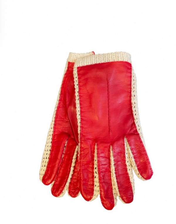 Gants en cuir d'agneau non doublés pour femmes - Hannah Crochet