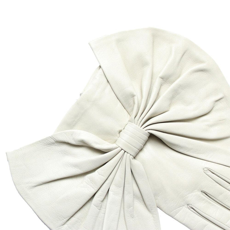 Gants en cuir de luxe pour femme avec nœud surdimensionné - Minnie Massive