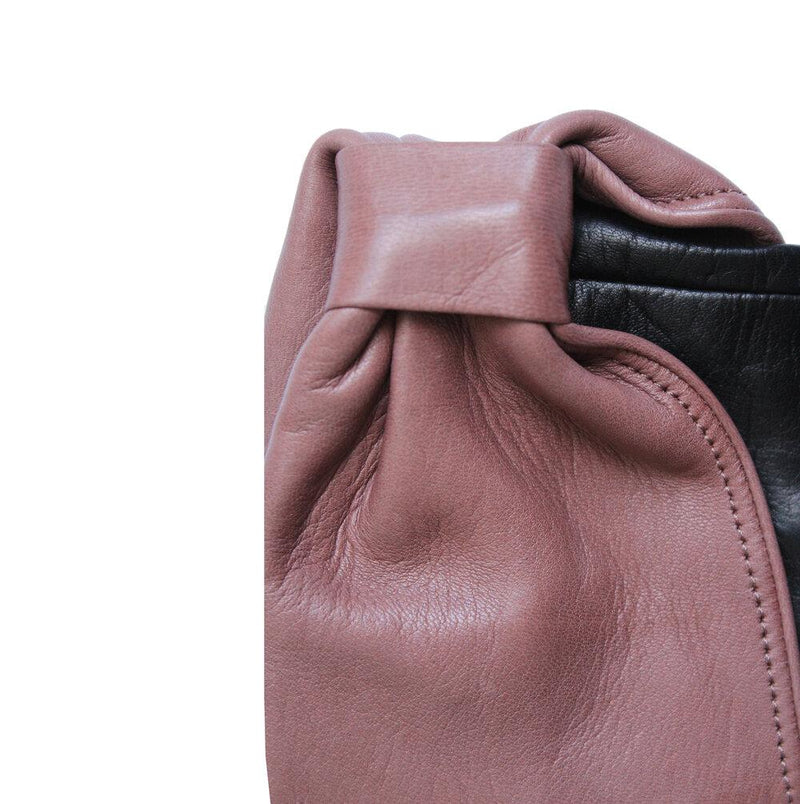 Gants Femme Cuir Contrasté Doublé Soie-Julie