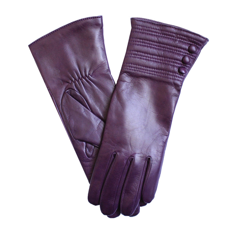 Gants en cuir doublés de cachemire pour femmes avec détail de style bracelet - Marianne