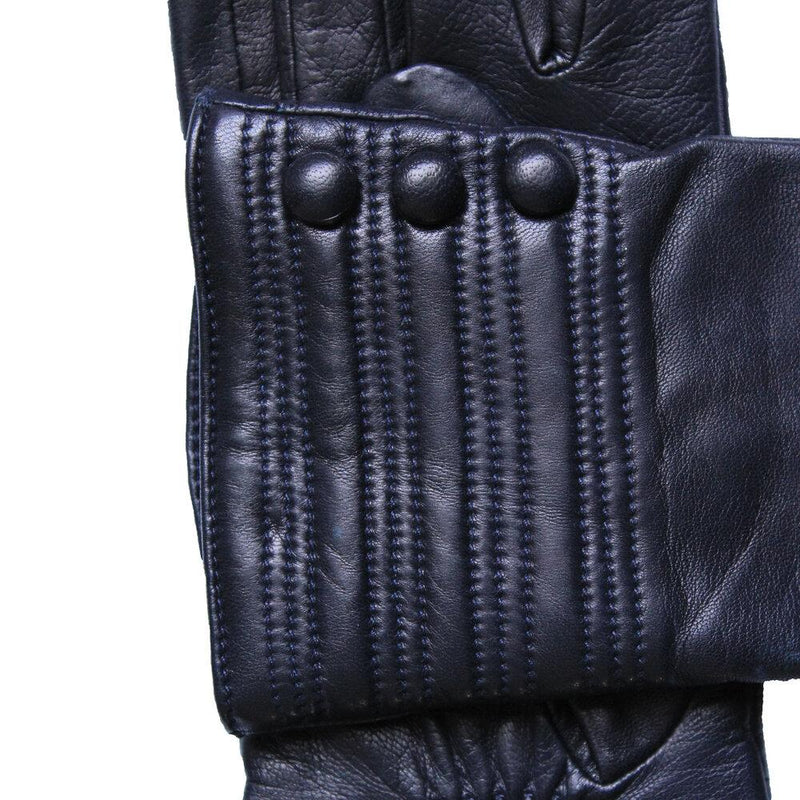 Gants en cuir doublés de cachemire pour femmes avec détail de style bracelet - Marianne