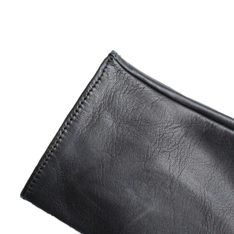 Gants en cuir sans doigts doublés de soie pour femmes - Manchette en cuir Fergie