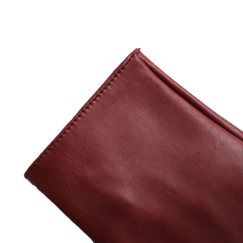 Gants en cuir sans doigts doublés de soie pour femmes - Manchette en cuir Fergie