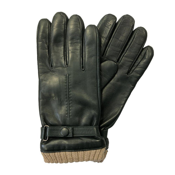 Gants en cuir d'agneau doublés de cachemire cousus à la main pour hommes avec poignets en cachemire tricotés-Kearney 2