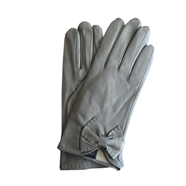 Gants en cuir à nœud latéral Minnie