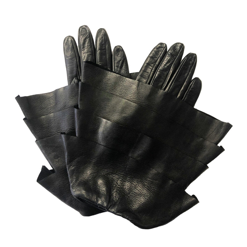 Gants Femme Cuir Noir Doublé Soie-Molly 2