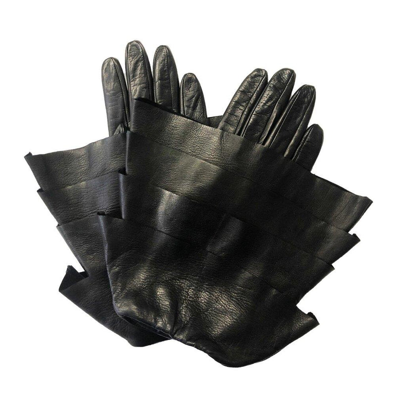 Gants Femme Cuir Noir Doublé Soie-Molly 2