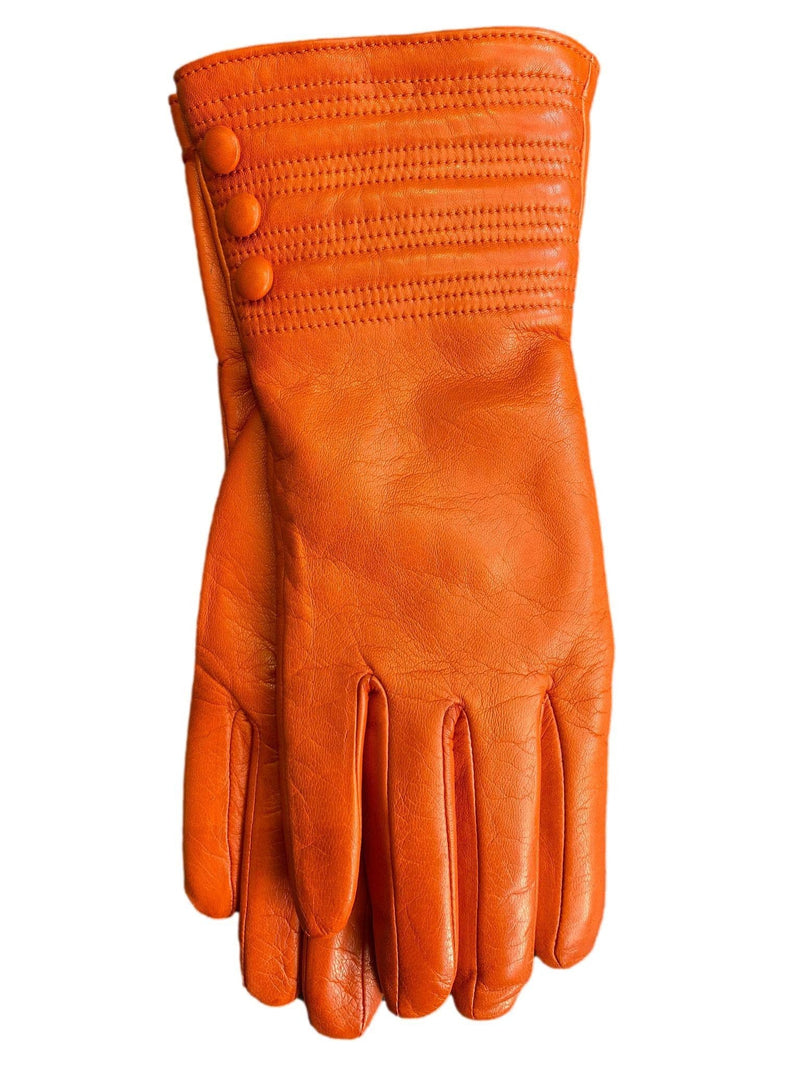 Gants en cuir doublés de cachemire pour femmes avec détail de style bracelet - Marianne