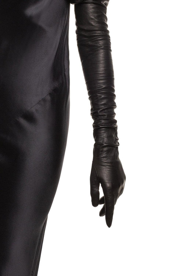 Gants longs en cuir Opera pour femmes - Montserrat 16BT