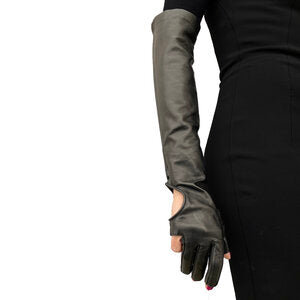 Gants en cuir de luxe sans doigts pour femmes - Montserrat Fingerless