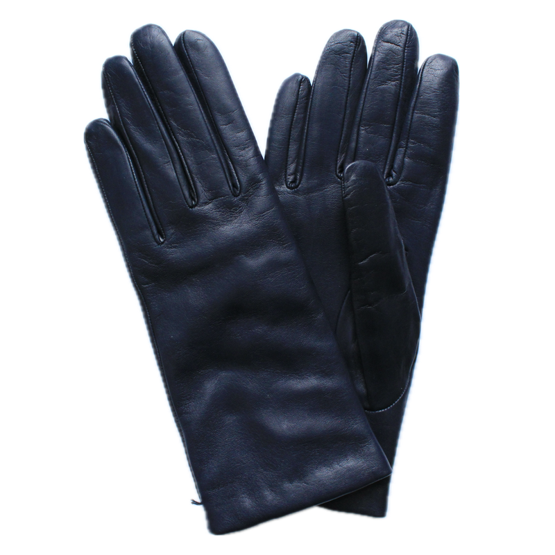 Gants hiver en cuir pour femme avec coutures en losange et lanière de fermeture Gants hiver en cuir pour femme avec coutures en losange et lanière de fermeture
