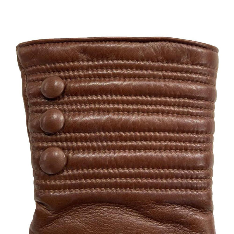 Gants en cuir doublés de cachemire pour femmes avec détail de style bracelet - Marianne