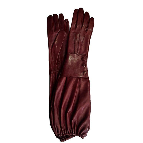 Gants en cuir longs classiques pour femmes - Belle Gauntlet