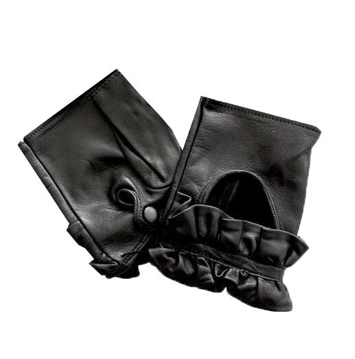 Gants sans doigts en cuir pour femmes - Haylee