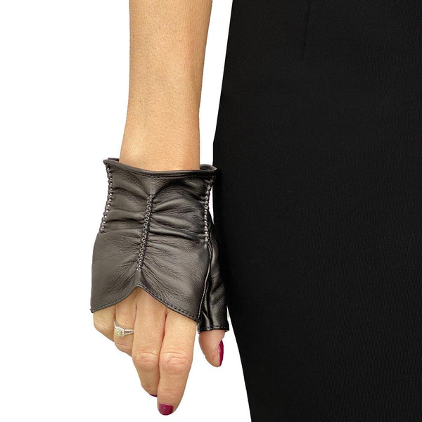 Gants sans doigts en cuir pour femmes - Renee