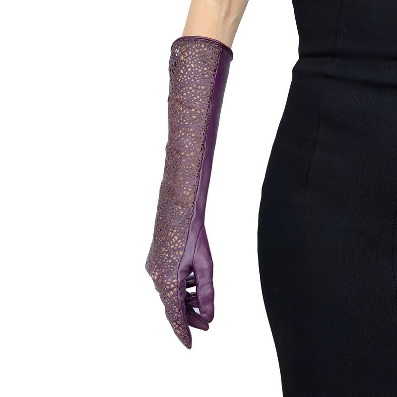 Gants d'opéra longs en cuir pour femme - Sienna 2