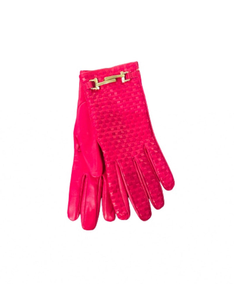 Gants en cuir nappa avec détails tissés pour femmes - Hedi
