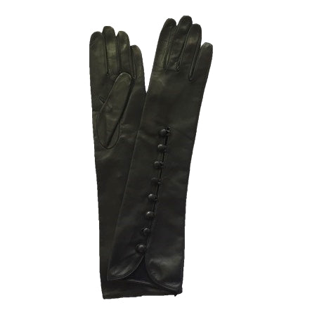 Gants en cuir noir opéra pour femme - Helen Mirren