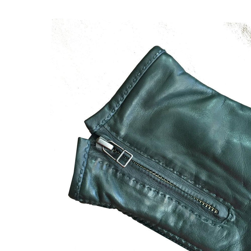 Gants en cuir zippés classiques pour hommes-Richard E