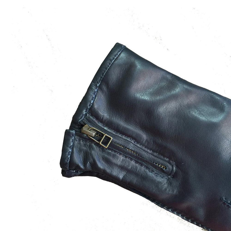 Gants en cuir zippés classiques pour hommes-Richard E