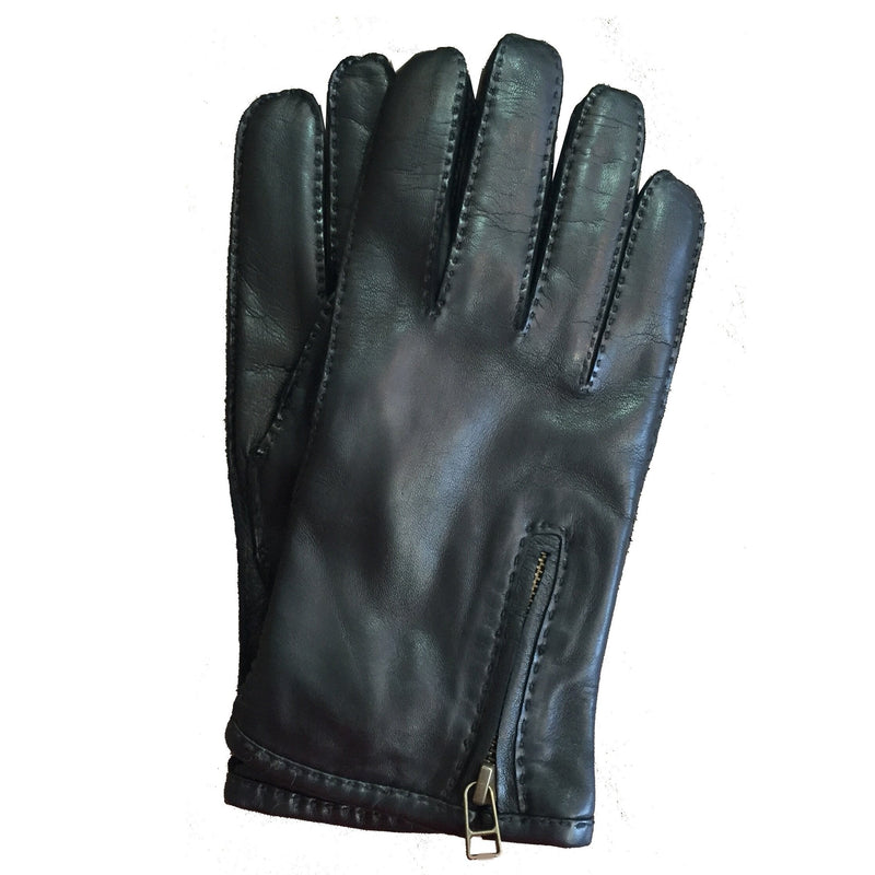 Gants en cuir zippés classiques pour hommes-Richard E