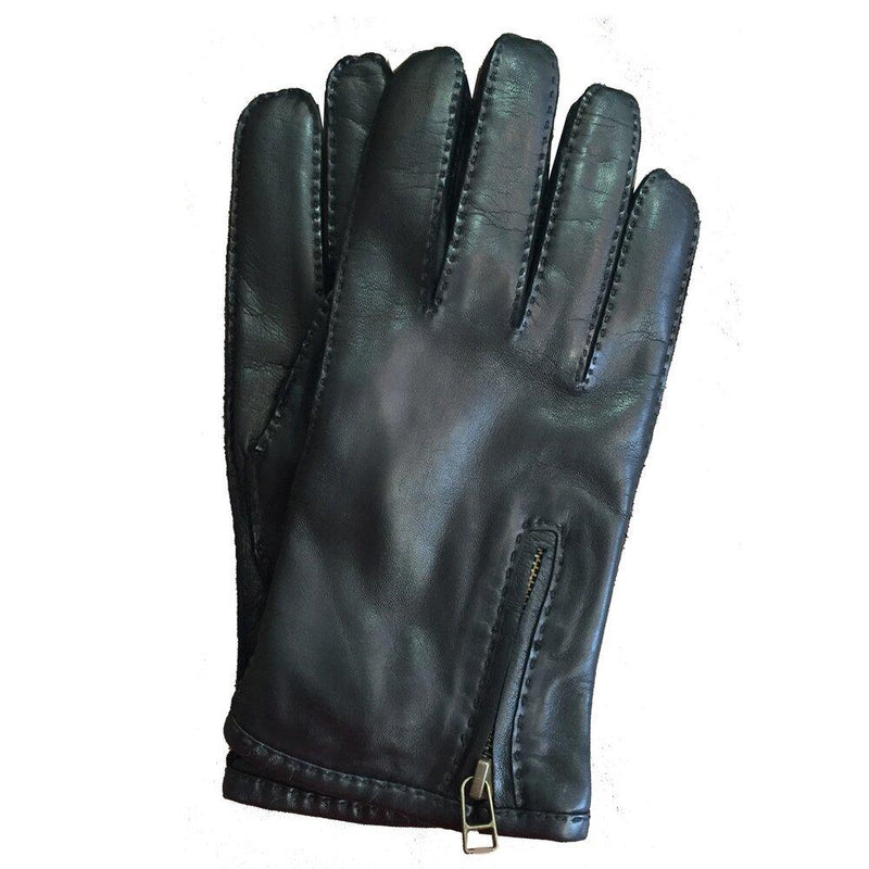 Gants en cuir zippés classiques pour hommes-Richard E