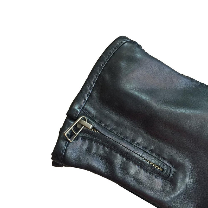 Gants en cuir zippés classiques pour hommes-Richard E
