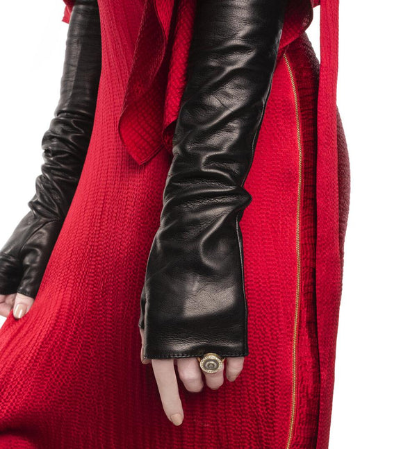 Gants en cuir sans doigts Opera pour femmes - Fergie 10BT